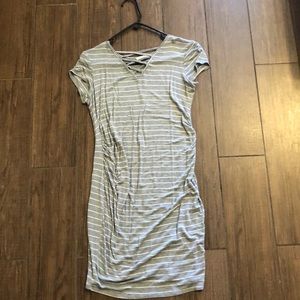 Striped t shirt maternity dress